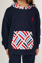 U.S. Polo Kids Girls Pajamas Two Pieces Set Three Thread Raised